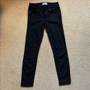 PAIGE Jet Black Denim Pants size 24 never worn